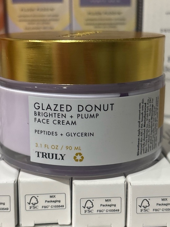TRULY Other - TRULY Lavender Jar with Gold Lid Glazed Donut Face Cream